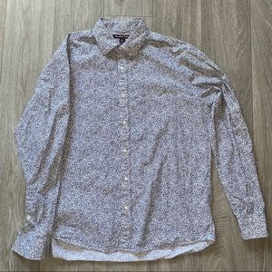 Michael Kors White & Black Slim fit button down | Size: XL
